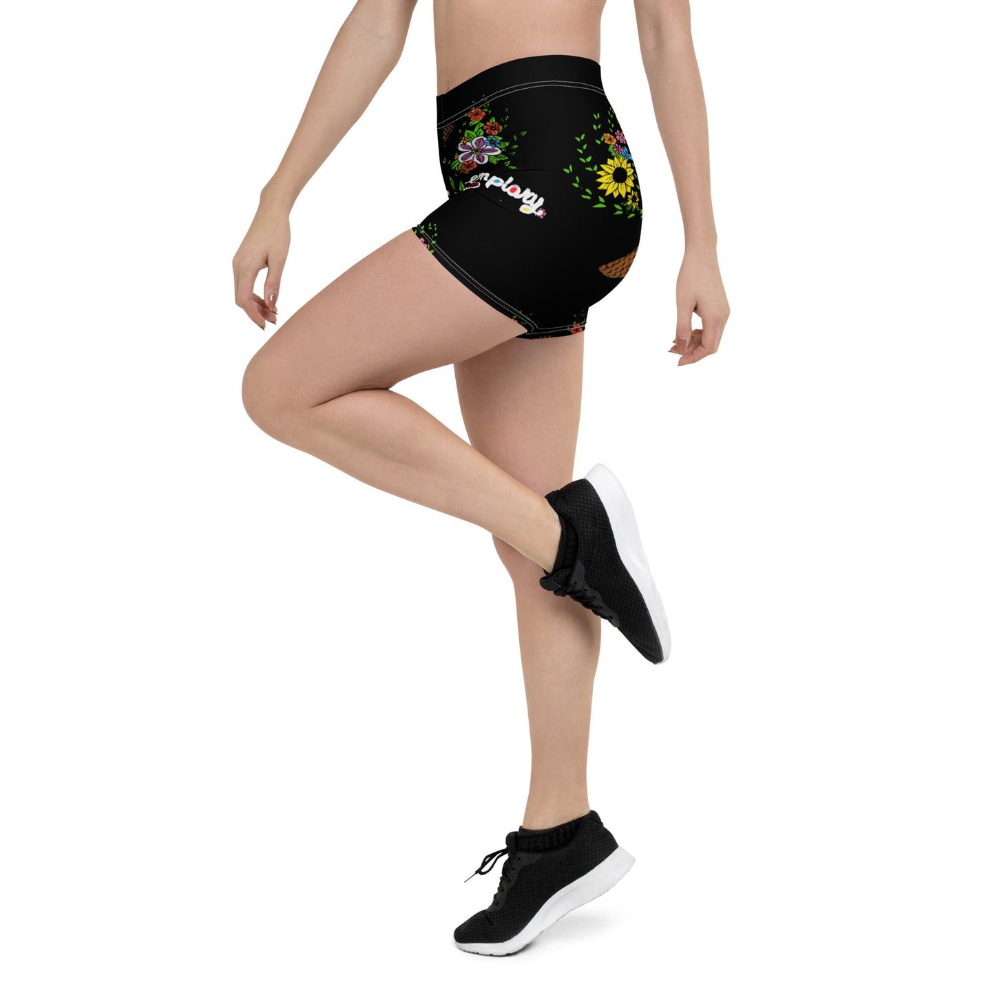 Curvaceous Black Yoga Shorts
