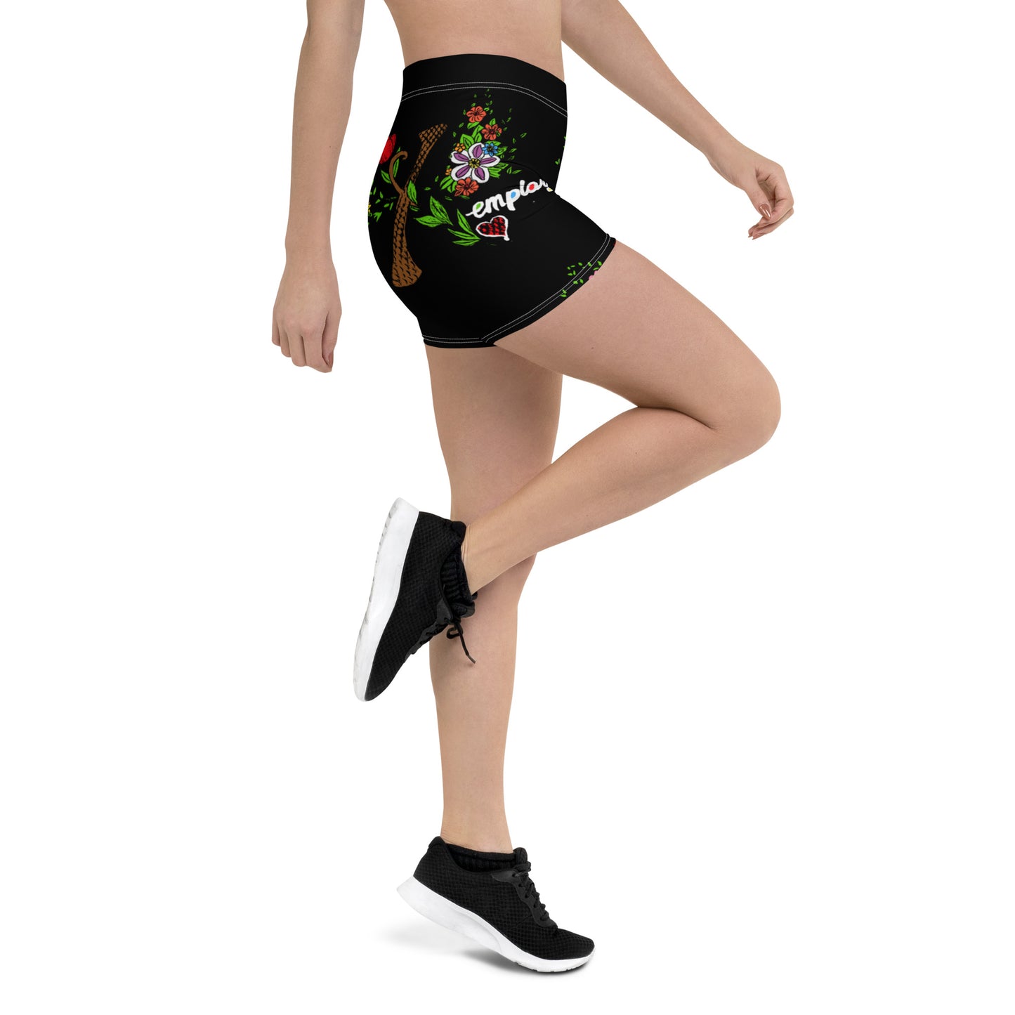 Curvaceous Black Yoga Shorts