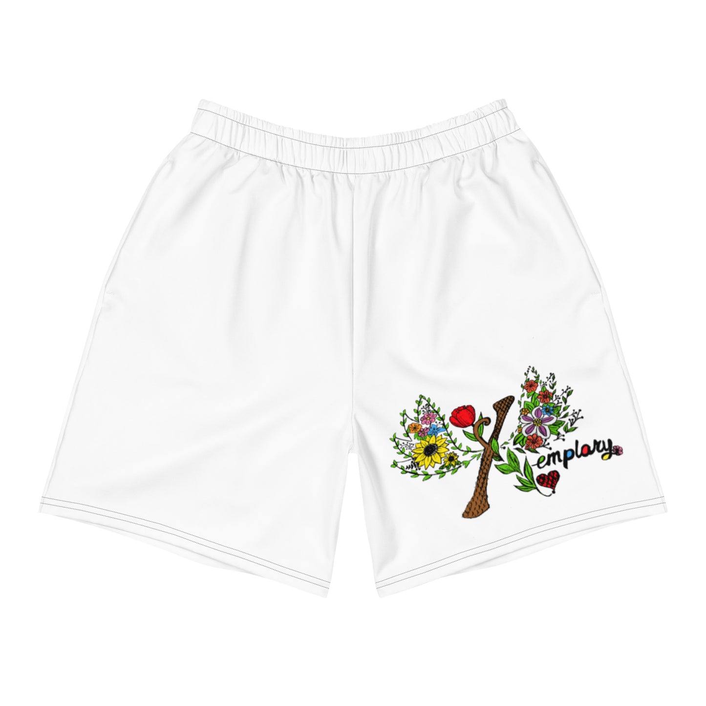 X-emplary Recycled White Athletic Shorts