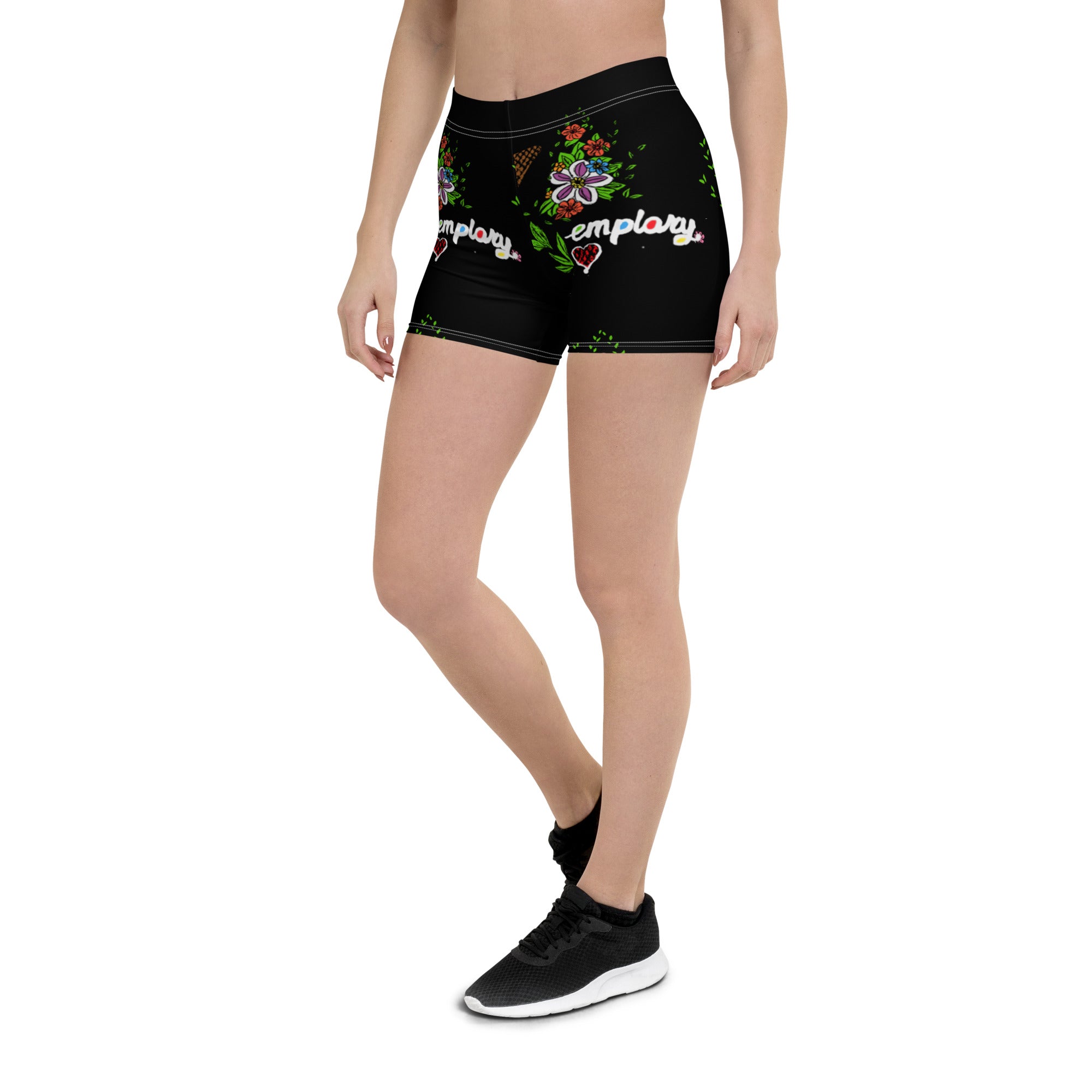 Curvaceous Black Yoga Shorts